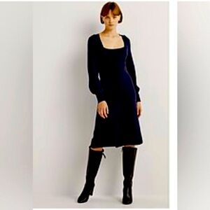 BNWT Boden knitted square neck midi dress. 4L